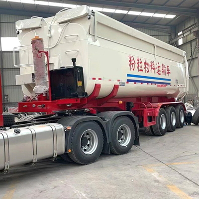 U-shaped Rear Tipping Semi Trailers for Powder Sludge Tank Rear Tipping Trailers