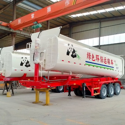 U-shaped Rear Tipping Semi Trailers for Powder Sludge Tank Rear Tipping Trailers