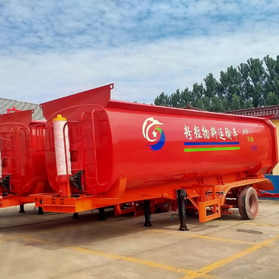 U-shaped Rear Tipping Semi Trailers for Powder Sludge Tank Rear Tipping Trailers